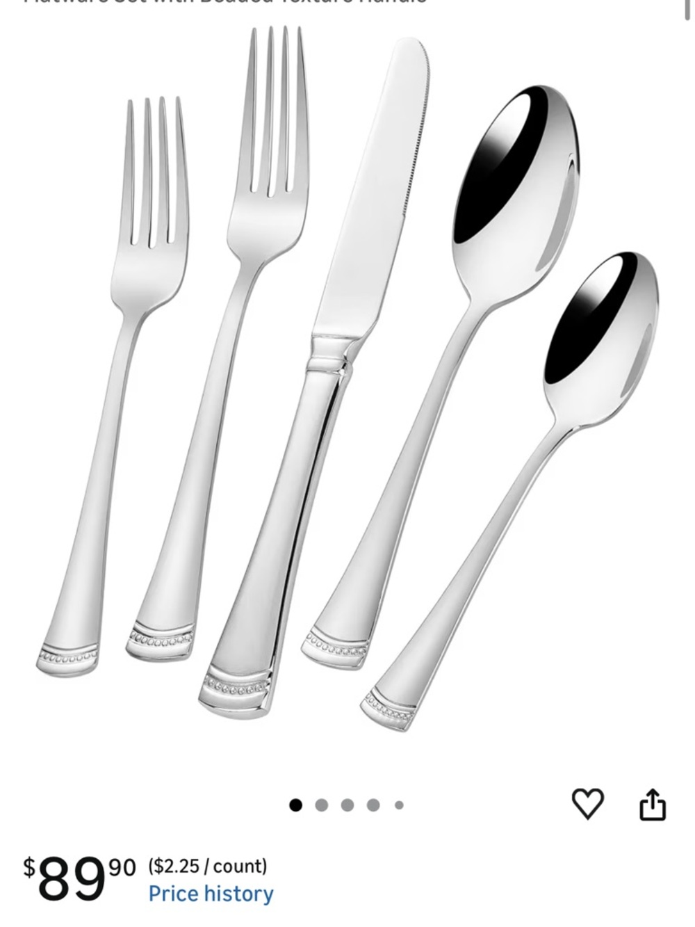 Stainless Steel 20-Piece Flatware Set in Silver